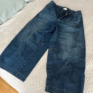 Pilcro Dark Blue Barrel Jeans